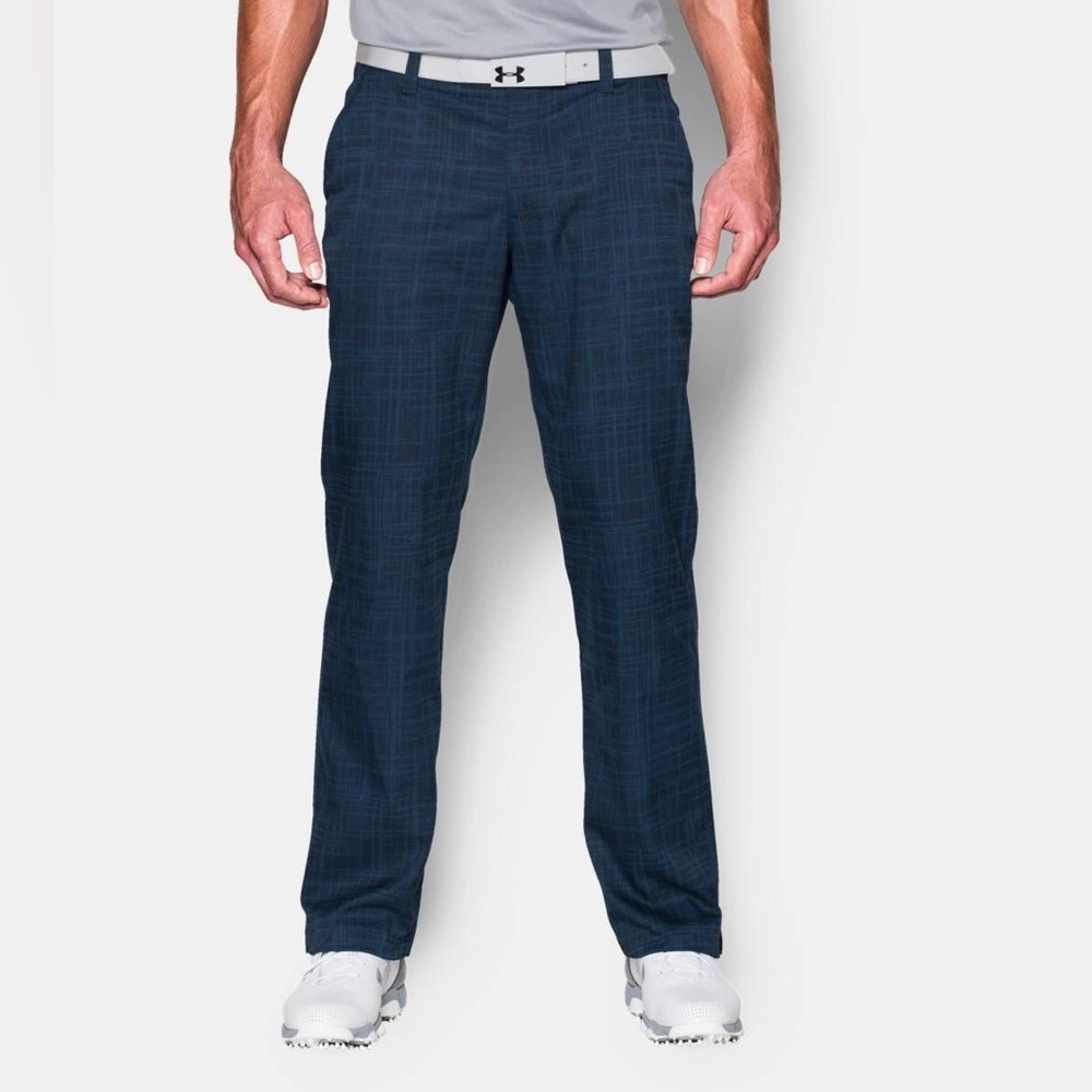 Under Armour Men's UA Match Play Printed Golf Pants Blue 32x34